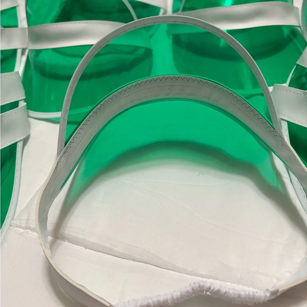 Green Plastic Party Visors